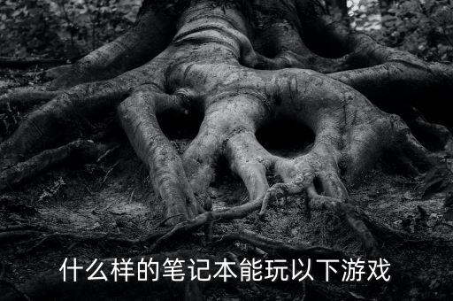 什么样的笔记本能玩以下游戏