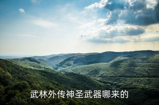 武林外传神圣武器哪来的