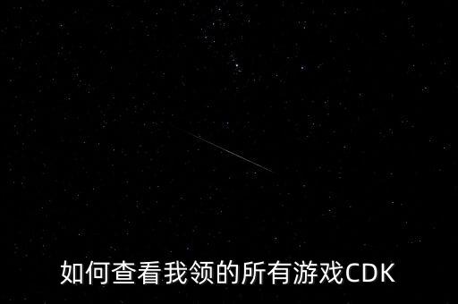 如何查看我领的所有游戏CDK