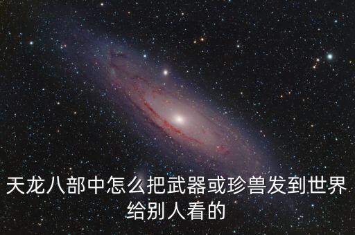 天龙八部中怎么把武器或珍兽发到世界给别人看的