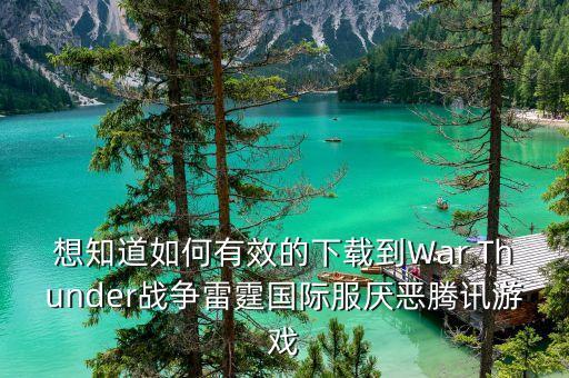 想知道如何有效的下载到War Thunder战争雷霆国际服厌恶腾讯游戏