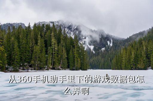 从360手机助手里下的游戏数据包怎么弄啊