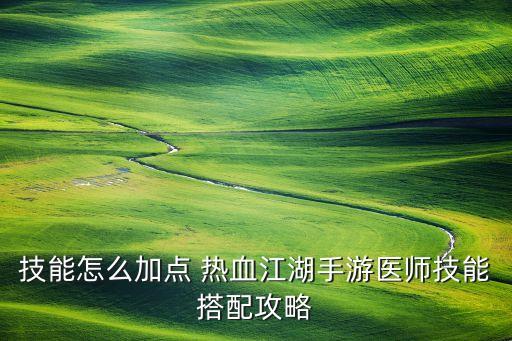 技能怎么加点 热血江湖手游医师技能搭配攻略