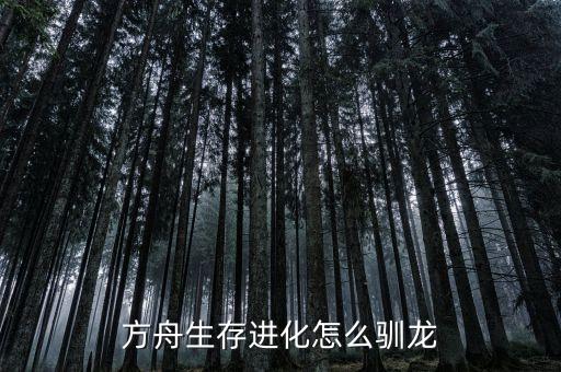 方舟生存进化怎么驯龙