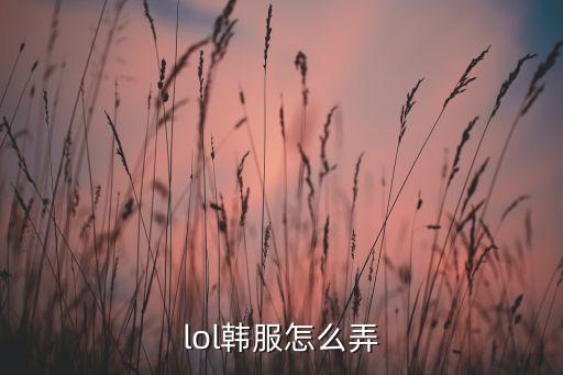 lol手游怎么变外服，lol韩服怎么弄