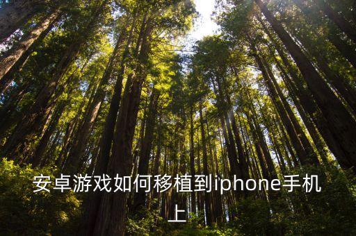 移植手游一般怎么操作好，安卓游戏如何移植到iphone手机上