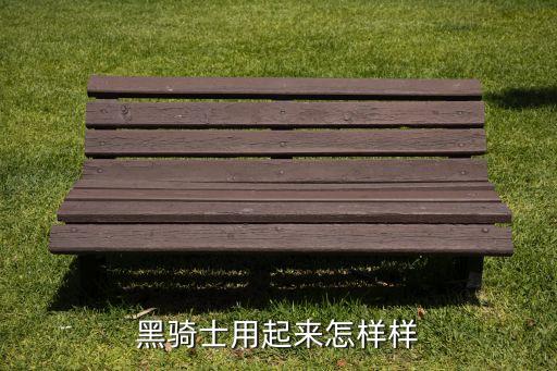 黑骑士用起来怎样样
