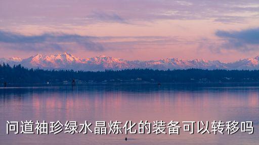 问道袖珍绿水晶炼化的装备可以转移吗