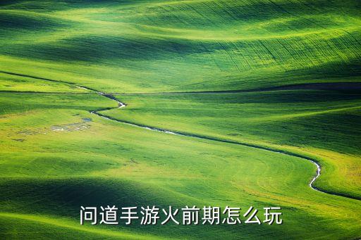 问道手游火前期怎么玩