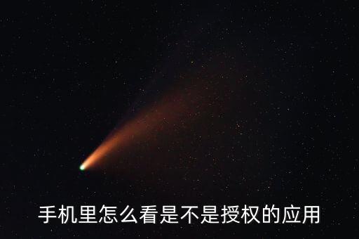 手机里怎么看是不是授权的应用