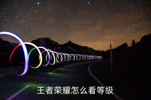 王者荣耀怎么看等级
