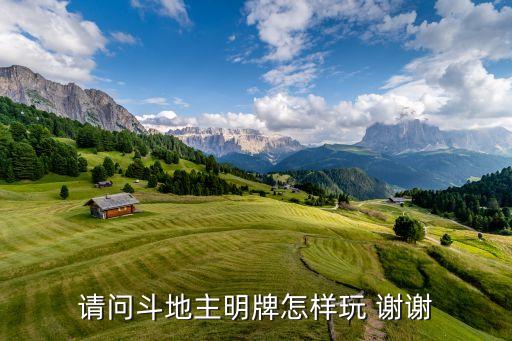 请问斗地主明牌怎样玩 谢谢