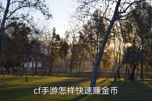 cf手游怎样快速赚金币