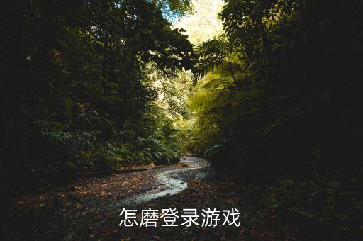 怎磨登录游戏