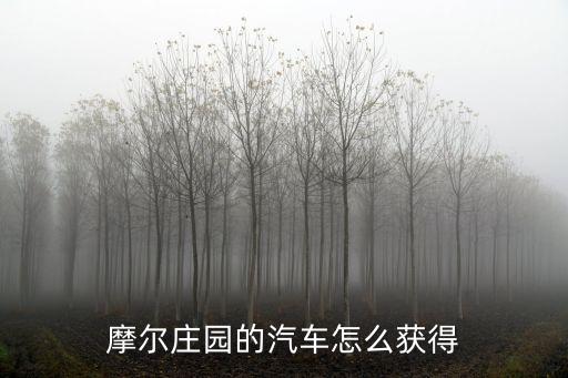 摩尔庄园的汽车怎么获得