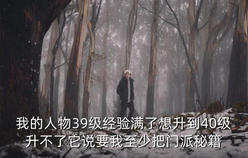 剑侠世界3手游39级怎么升40，怎么从39级快速升到40级