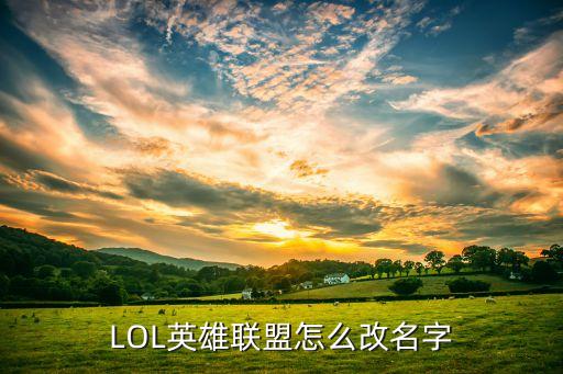 新款英雄联盟手游怎么改名，LOL英雄联盟怎么改名字