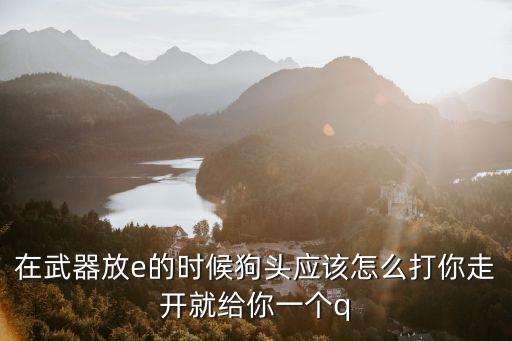 在武器放e的时候狗头应该怎么打你走开就给你一个q