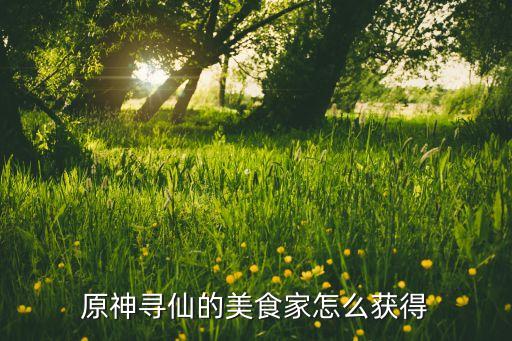 原神寻仙的美食家怎么获得