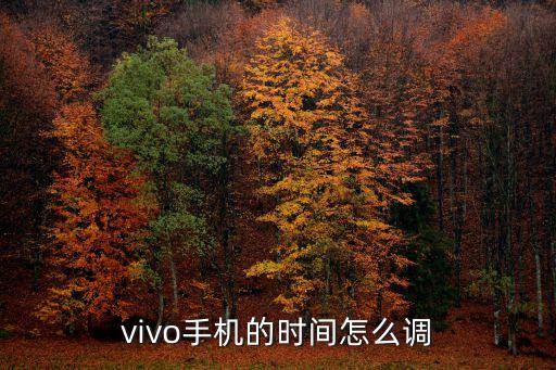 vivo手机的时间怎么调