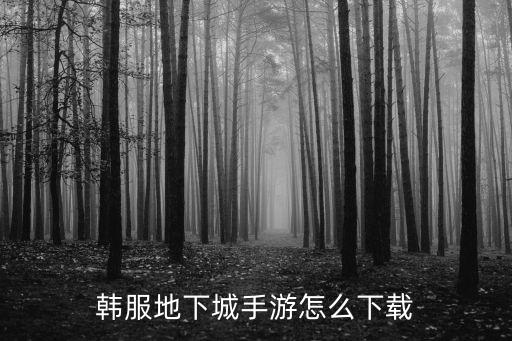 韩服地下城手游怎么下载