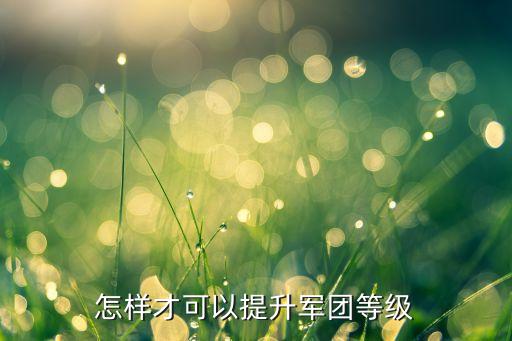 热血江湖手游军队怎么升级，怎样才可以提升军团等级