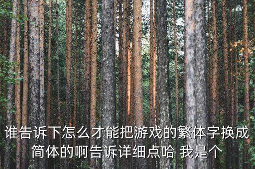 手游传说对决怎么把繁体改成简体，怎么把网络游戏的繁体字变成简体用什么软件