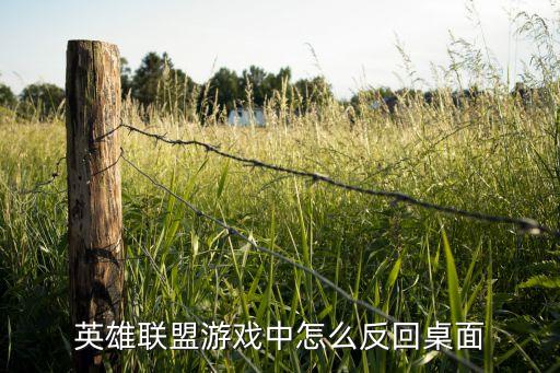 英雄联盟游戏中怎么反回桌面