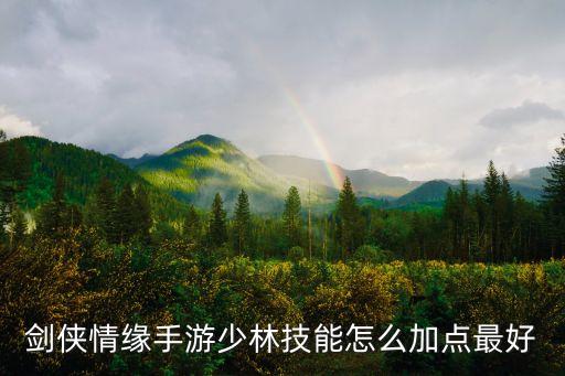 剑侠情缘手游少林技能怎么加点最好