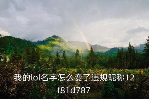 我的lol名字怎么变了违规昵称12f81d787