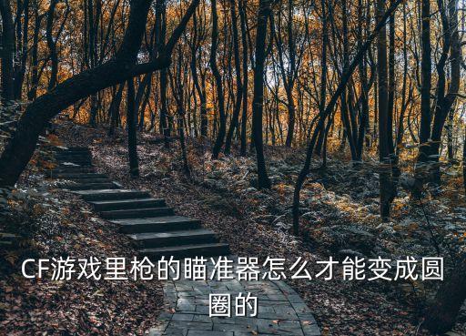 CF游戏里枪的瞄准器怎么才能变成圆圈的