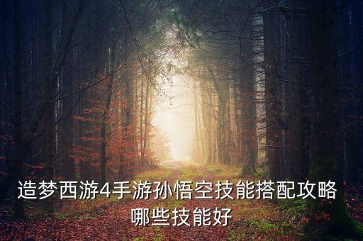 造梦西游4手游孙悟空技能搭配攻略 哪些技能好
