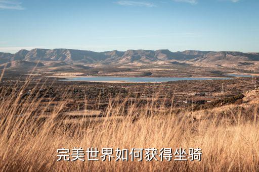 完美世界如何获得坐骑