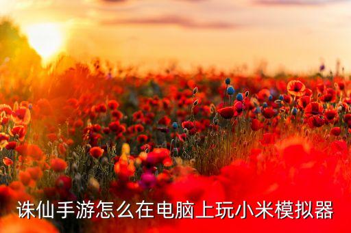 诛仙手游怎么在电脑上玩小米模拟器