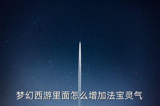 梦幻手游怎么给灵气，梦幻西游里面怎么增加法宝灵气
