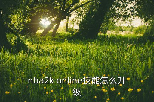 nba2k online技能怎么升级