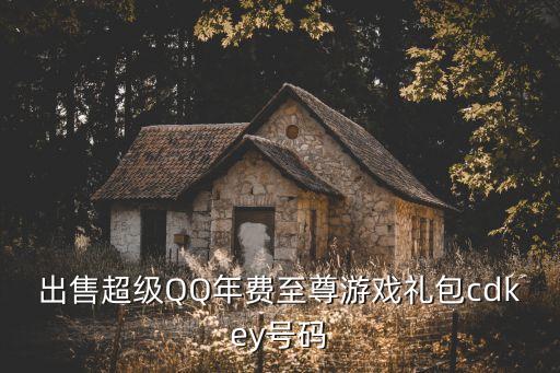 出售超级QQ年费至尊游戏礼包cdkey号码