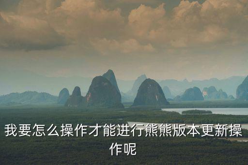 特战英雄手游怎么更新版本，我要怎么操作才能进行熊熊版本更新操作呢