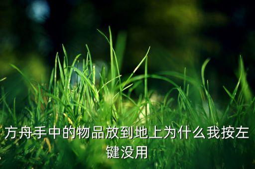 方舟手中的物品放到地上为什么我按左键没用