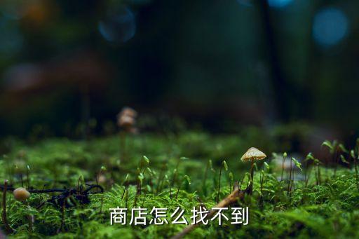 商店怎么找不到