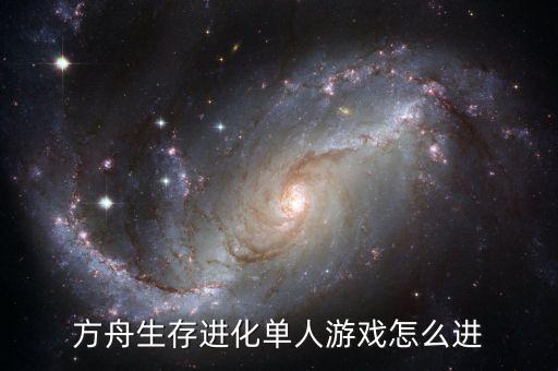 方舟生存进化手游怎么打开开关，方舟生存进化单人游戏怎么进