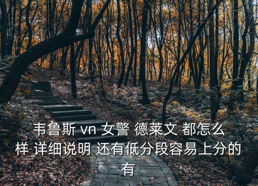 韦鲁斯 vn 女警 德莱文 都怎么样 详细说明 还有低分段容易上分的有