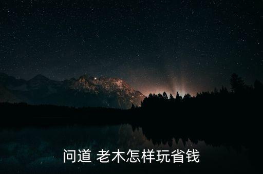 问道 老木怎样玩省钱