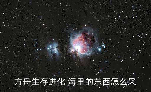 方舟生存进化 海里的东西怎么采