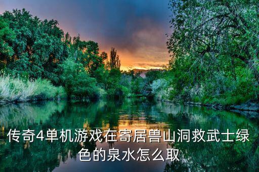传奇4单机游戏在寄居兽山洞救武士绿色的泉水怎么取