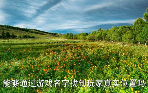 能够通过游戏名字找到玩家真实位置吗