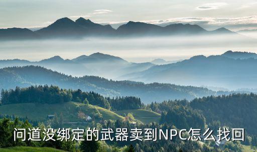 问道没绑定的武器卖到NPC怎么找回