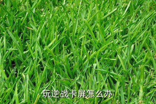 玩逆战卡屏怎么办