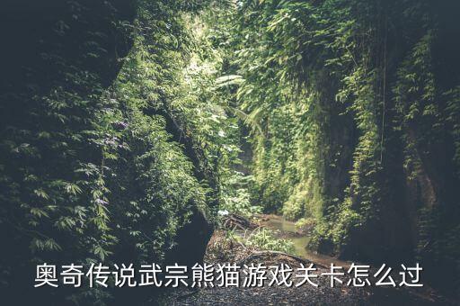 奥奇传说武宗熊猫游戏关卡怎么过