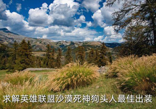 沙漠死神怎么出装手游，沙漠死神出装六件神装的名字